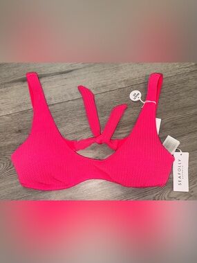 Seafolly Hot Pink Multi Fit Longline Top